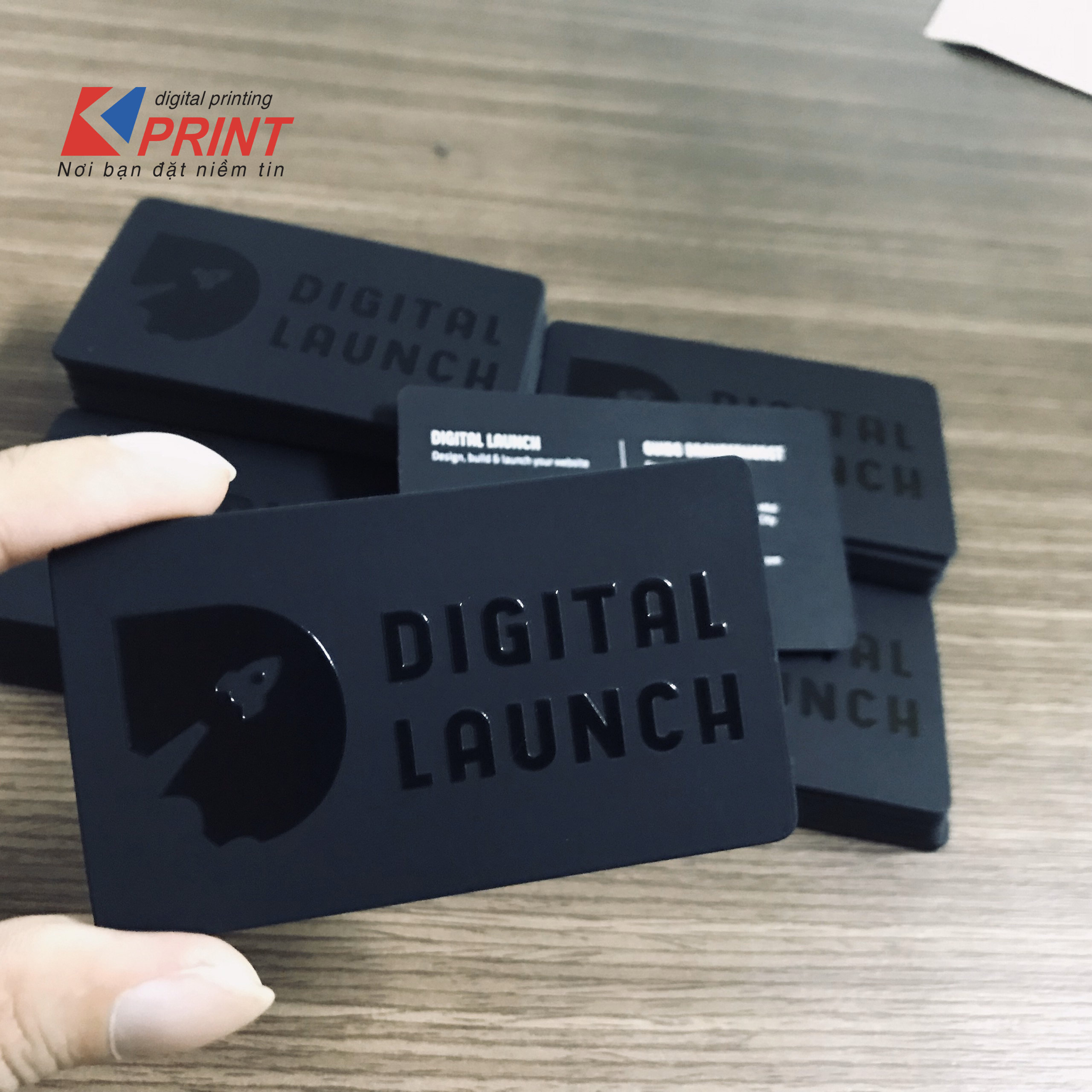 in name card dập nổi