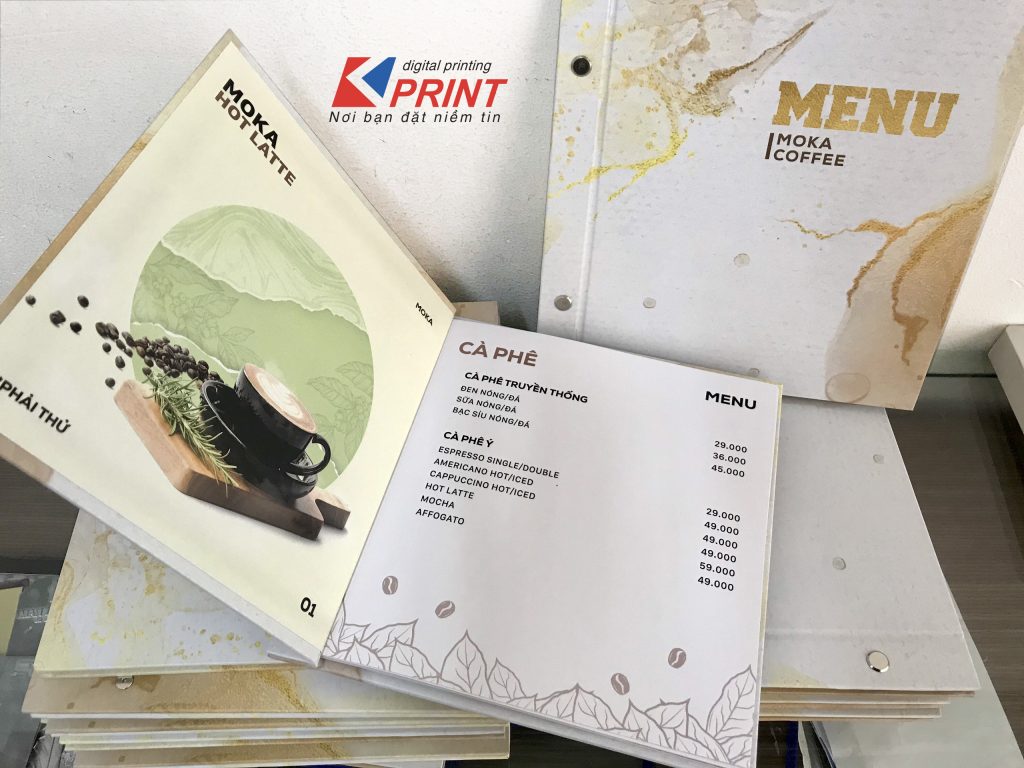 in menu không thấm nước và xé không rách