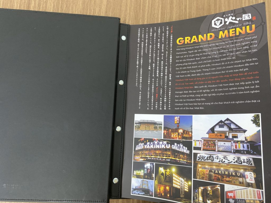 làm menu bìa da