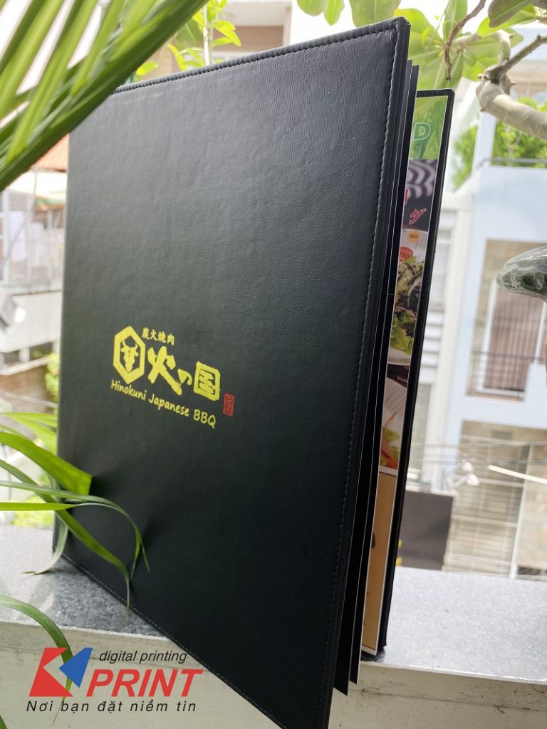 làm menu bìa da