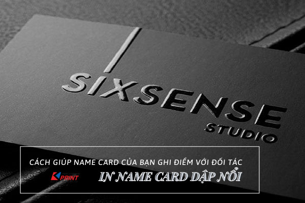 in name card dập nổi