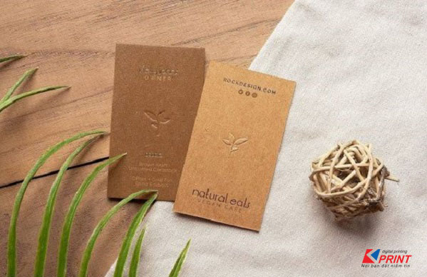 in name card giấy kraft