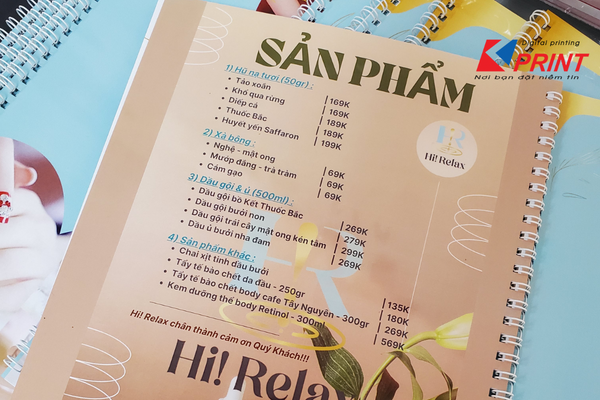 in menu giá rẻ tphcm